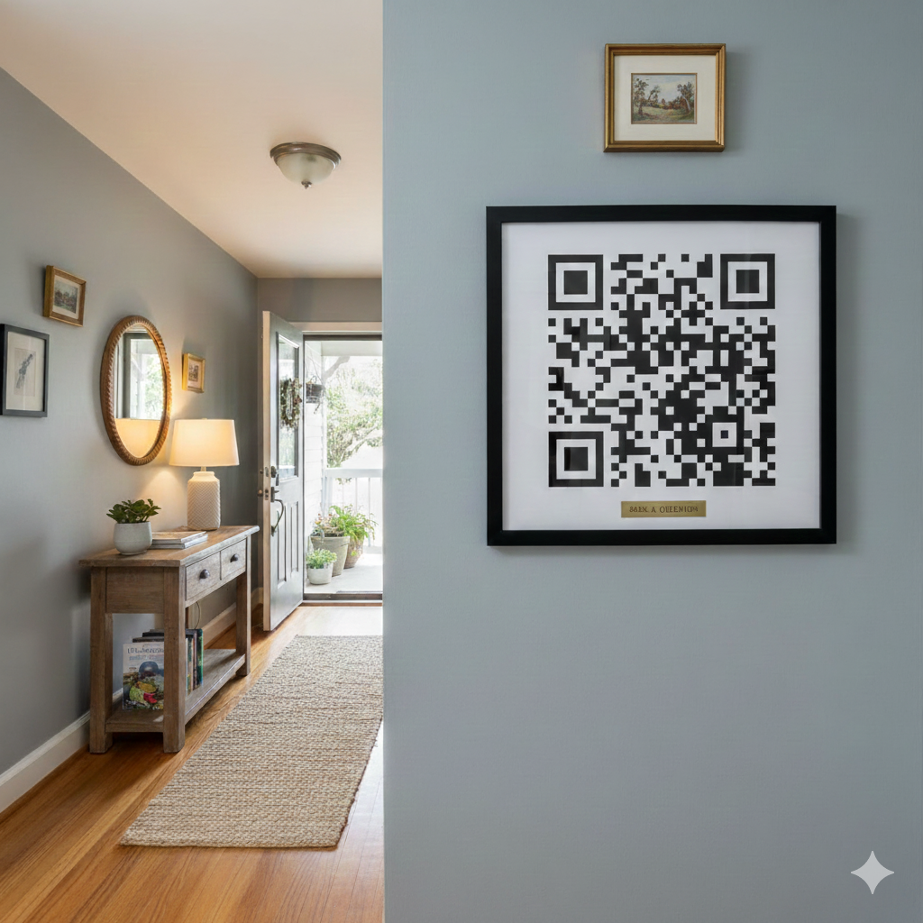 QR Code on Kitchen Wall